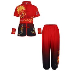 무술 태극권 의류 중국 쿵푸 복장 유니폼 정장, 1개, 6. B Red Black