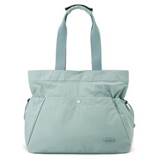 臺灣出貨 Colorful Fox日韓新款大容量通懃託特包輕便單肩包運動瑜伽休閒包, 柔霧青, 1個