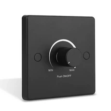 RV 라이트 조광기 스위치 컨트롤패널 범용 PWM 저전압 12 24V 5A, 01 Black