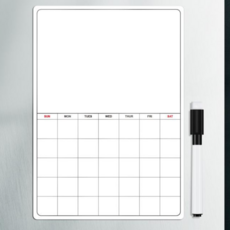 디어피스 냉장고에 붙이는 미니 화이트보드 캘린더, 월간기본형