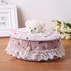 針線盒收納盒套裝家用針線包便攜縫紉針線結實收納多功能縫補針線百寶箱, 1個, 橢圓紫色【空盒子】