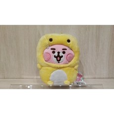 恐龍造型絨毛小零錢包, 黃色恐龍, 1個