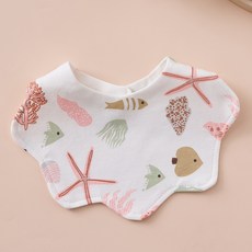 DFMEI 嬰兒圍嘴口水巾兒童吃飯圍兜寶寶純棉防水吐奶男加厚加大飯兜秋冬