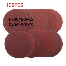 라운드 후크 및 루프 사포 샌딩 연마 디스크 백킹 패드 드릴 어댑터 연마 연삭용 5 인치 125mm 30 개/세트, 12 H7 100PCS, 1개