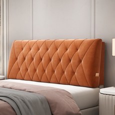 스플릿 가죽 대형 등받이 쿠션 침대 벽 방수, A. 주황색