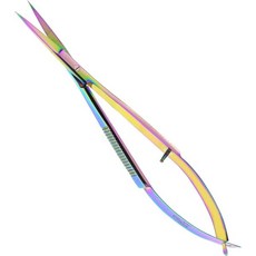 정밀 커팅툴 아트 나이프 종이 커터기 크로스 엣지 스프링 가위 5인치 스트레이트 스테인리스 스틸 눈썹 및 속눈썹 모양 트리밍 스퀴즈 자수 뜨개질 마이크로 팁 공예 골드 글리터, Cec-ss-01