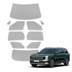 루젠 디 올 뉴 팰리세이드 LX3 차박커튼 캠핑 암막 햇빛가리개, 1세트, LX3 라이트그레이 (빌트인캠형)