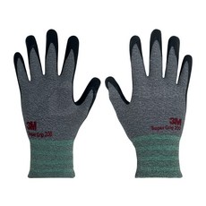 3M 쓰리엠 슈퍼그립 200 NBR 코팅 터치 안전장갑 그레이, 5개