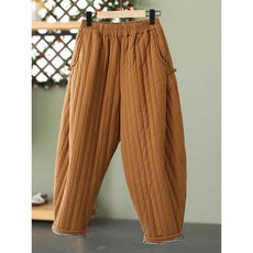 생활한복 절복 겨울 개량한복 누비 누빔 퀄팅 바지 라이트브라운 L 50 52.5kg적합