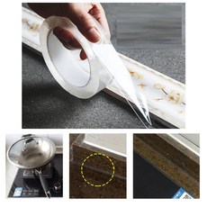 씽크대 세면대 틈새차단 투명 실리콘테이프 간편 위생관리 베란다틈새 곰팡이 테두리 추천 물때 욕실, 5cmX5m, 1개