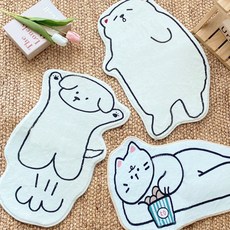 귀여운 동물 미니 발매트 3종