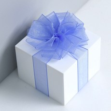 리본리에 무지 오간디 리본 끈, 25mm(50yd), 25.연보라색