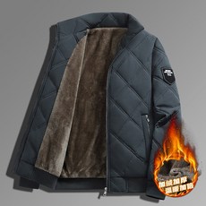 冬季爸爸加絨加厚保暖棒球領棉衣夾克 中年休閒寬鬆防風短款棉服棉外套