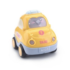 聲光小車音樂慣性玩具車：警車、消防車、救護車、計程車, 粉黃計程車, 1個, 粉黃計程車