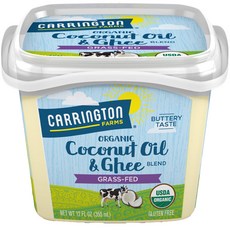 USDA 유기농 그래스 페드 기 및 코코넛 오일 블렌드 1 USDA Organic Grass Fed Ghee and Coconut Oil Blend 12oz Compare o, 1개