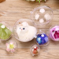 투명 플라스틱 볼 2p세트(12cm) 플라스틱캡슐 아크릴공, 1개, 상세페이지 참조