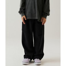 매장정품 무신사스탠다드 MUSINSA STANDARD KIDS 와이드 카펜터 스웨트 팬츠 [블랙] MKEPKXK06-BK 528199