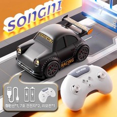 수동 트럭 미니드리프트rc카 미니 RC카 조종 자동차, 충전식 배터리 세트, 검은색 4WD 드리프트