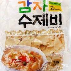 송학 홈 감자수제비 감자전분 쫄깃 균일모양 수제비 사리 1kg