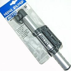 台灣黑熊 BETO RH-003迷你打氣筒 輕巧鋁合金雙向進氣 美法通用, 1個, Silver