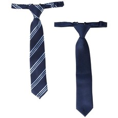 Gymboree 남아 및 유아용 미리 묶인 조절 가능한 넥타이 네이비 슬레이트 2팩 202843