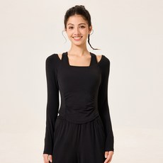 瑜伽長袖罩衫外穿運動服上衣