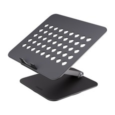 니케 Lapfit 360도 회전 알루미늄 노트북 맥북 거치대 받침대 휴대용 스탠드, 1개, 스페이스그레이