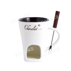 Xindeks 퐁듀 머그잔 초콜릿 멜팅 컵 커피 버터 멜트 포트 디저트 기념일 생일 요리 가전, 1개