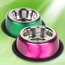 강아지 튼튼한 스텐 식기 색상랜덤 16oz 1P 밥그릇 급수기 고양이 미끄럼방지스텐식기 급식기 밥그릇 dew+81814tF