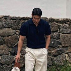 2026 男士 夏季 POLO衫 短袖 涼感衣 鏤空網眼紋理 針織衫 韓系 輕熟風 商務休閒衫