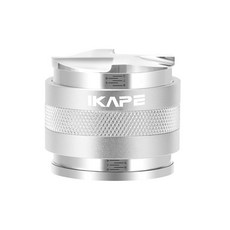 IKAPE 커피 제품 53mm 디스트리뷰터 및 핸드 탬퍼 조절 가능한 깊이 에스프레소 디스트리뷰터 모든 포타필터에 적합 54MM 브레빌 바텀리스 포타필터(블랙)와 호환 가능, 실버, 1개