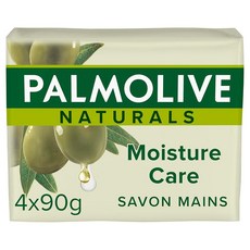 Palmolive Naturals 모이스처 올리브 & 밀크 비누 (4팩), 90g