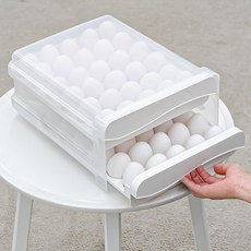 국내생산 엔드세이브 에그프레쉬 60구 계란 트레이 냉장고 달걀 보관함, 화이트