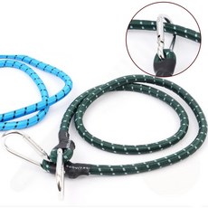 짐고정 다용도 자전거줄 고리로프 고리줄바 카라비너타입 고탄력 짐끈 자전거로프 캠핑끈 2m, 블랙, 1개, MOON 1M