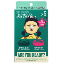 BRINGGREEN 茶樹積雪草毛孔鼻貼, 1組, 5入
