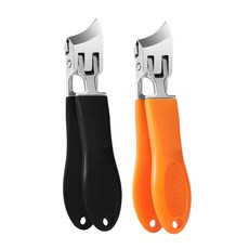 1+1빅 사선형 비산 방지 손톱깎이 생안발 필수품 깔끔하게 잘리는 두꺼운 손톱 깎이 세트 노인 손톱깍기, 1세트, 1+1블랙+블랙