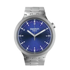 Swatch Big Bold Irony 유니 시계 캐주얼 폴리머 블루 오토매틱 방수 빅 볼드 아이러니 인디고 아워