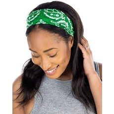 Funky Junque 100% 면 다목적 반다나 스카프 페이즐리 헤드랩 손수건 반다나/트러커 모자: 헤더 그레이/화이트 146034