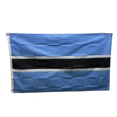보츠와나 국기 Botswana flag 90x150cm 폴리에스터 90g 구멍 고리 이중 스티치, 1개, BLUE+WHITE+BLACK