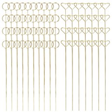 카드꽂이 화분픽꽂이 원형 메세지 클립 40pcs (하트 20개 원형 20개), 1개