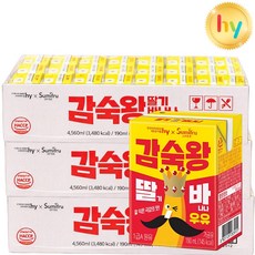 hy 감숙왕 딸기 바나나우유, 72개, 190ml