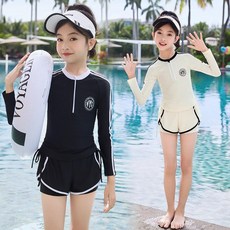 슈슈아리 모모라인 래쉬가드 수영복 주니어 여아 아동복 초등학생 여름 바캉스룩