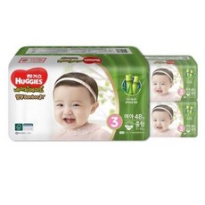 하기스 네이처메이드 밤부 밴드형 기저귀 여아용 중형 3단계 (7~11kg), 144매