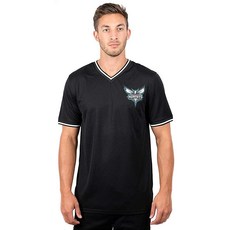 Ultra Game NBA 남성용 브이넥 메시 반소매 티셔츠 블랙