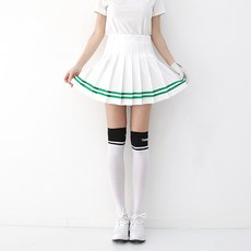 순이들 여성 봄가을 빅사이즈골프 두줄 테잎 플리츠 치마