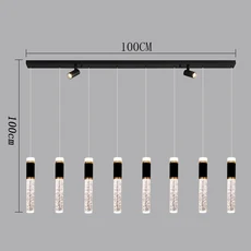 캔들 현대 천장 샹들리에 다이닝 룸용 교수형 전등 펜던트 조명 램프 거실 실내, 05 8heads-B, 01 따뜻한 흰색