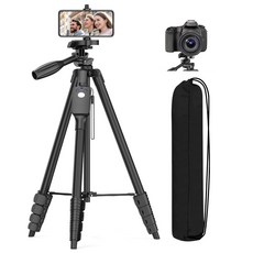 170cm 카메라 삼각대 DSLR 스마트폰 호환 접이식 휴대용 여행용 브이로그 촬영 거치대