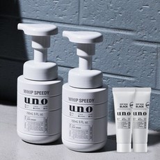 우노 휩 스피디 150ml 2개 + 휩 워시 블랙 30ml 2개, 우노 휩 스피디 150ml 2개 + 휩 워시 블랙 30