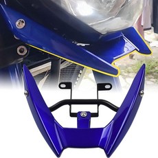 Midimttop Motorcycle Front Fairing Beak Nose Cone Aerodynamic Wing Extension Extender Cover Trim S, 블루