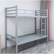 철제 2층 침대 프레임 게스트하우스 원룸 기숙사 몽땅 업그레이드 90x200+목재 6개, 경제형 100x200+목재 5개